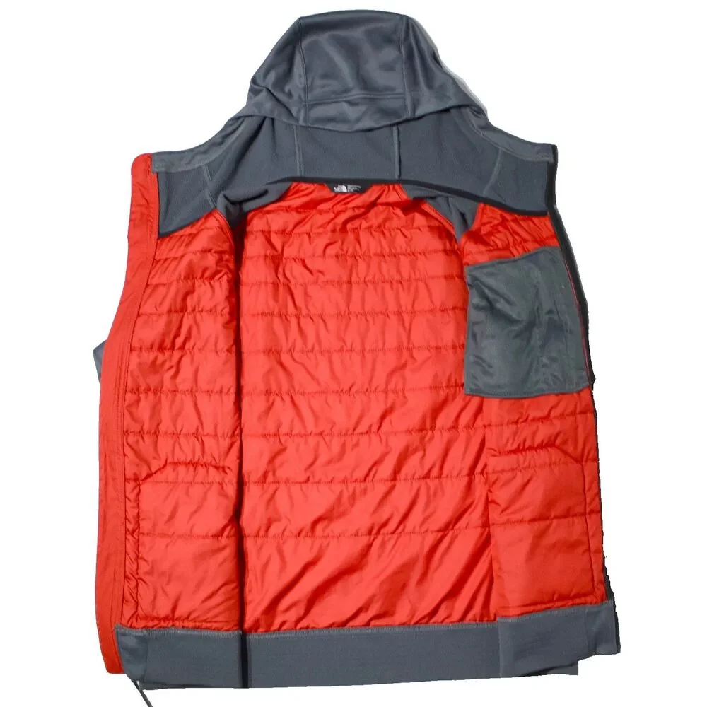 The North Face Watto Light Insulated Jacket Red Gray Nylon Poly Men Size XL (B6)